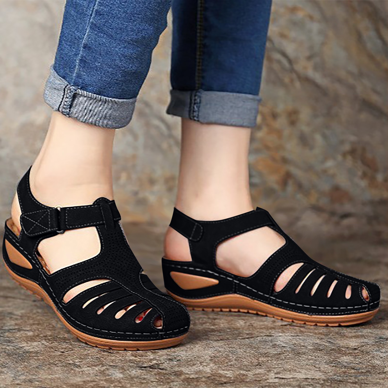 women's closed toe sandals