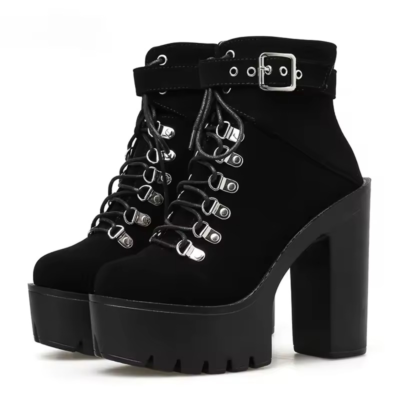 black ankle boots